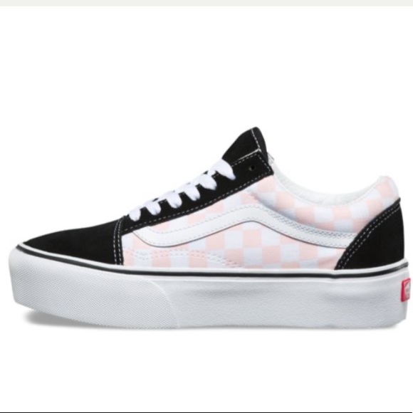 vans old skool pink black